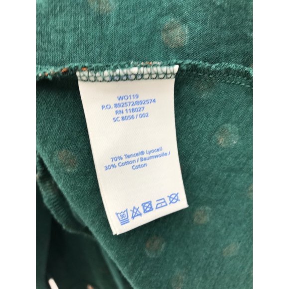 Boden Swing Tunic Dot Print Long Sleeve Green 10 Regular - Picture 7 of 7